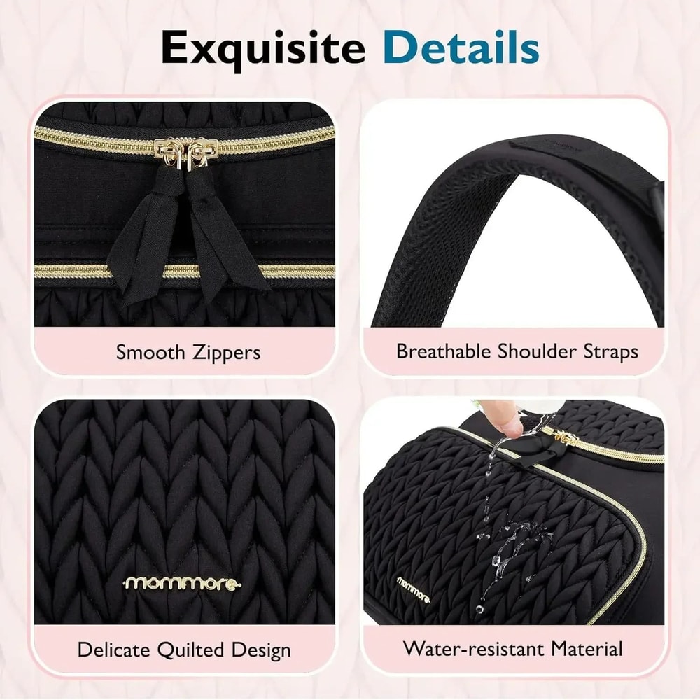 Large Capacity Organizer Mommy Bag For Baby Diapers Outdoor Stroller Hanging Bags 3