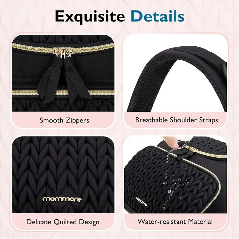 Large Capacity Organizer Mommy Bag For Baby Diapers Outdoor Stroller Hanging Bags 3