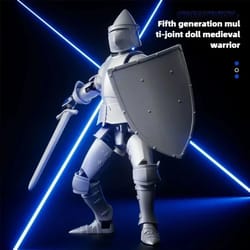 3d printed mannequin character assembly knight action figures paladin 13 jointed movable robot