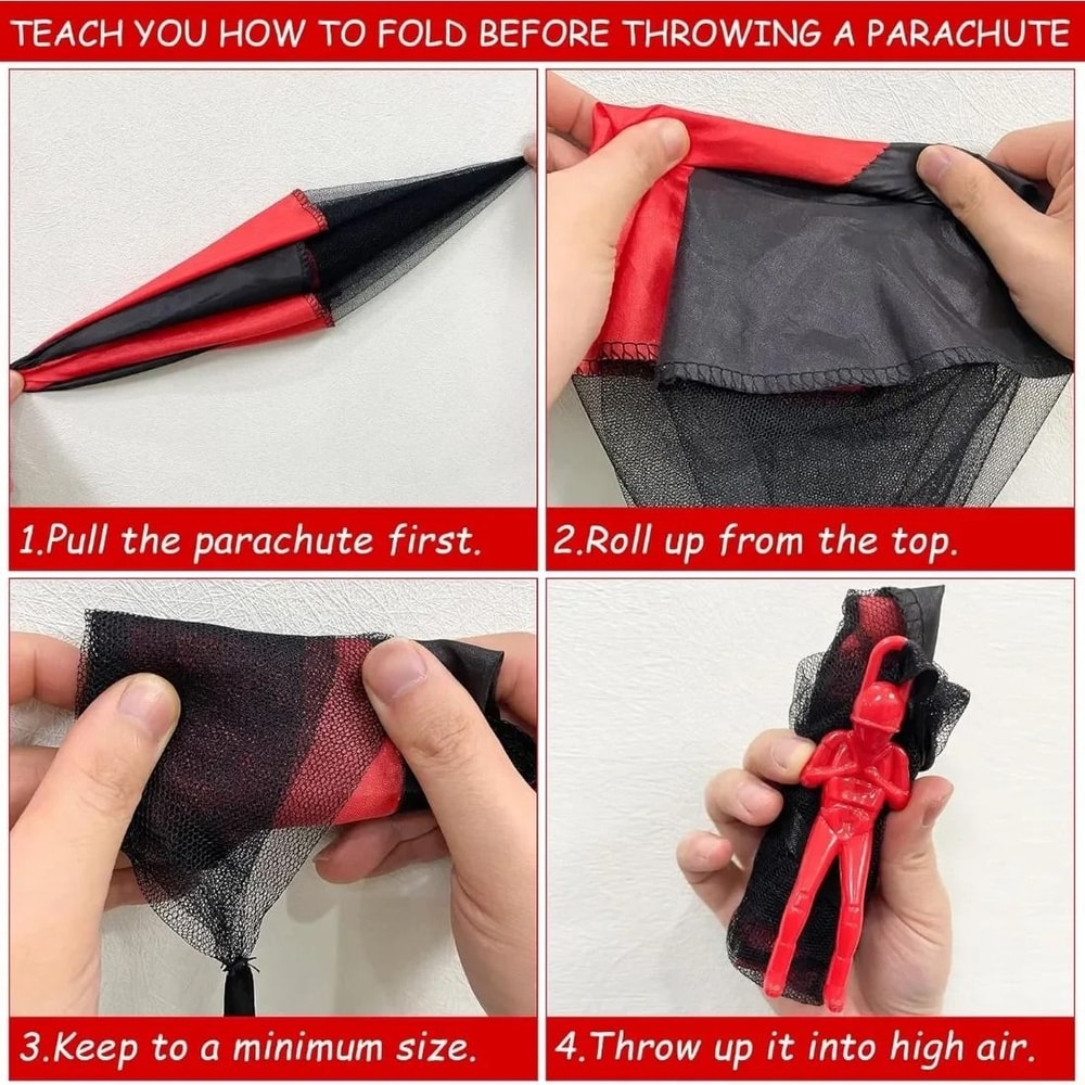 Outdoor Childrens Paratrooper Toy Educational Flying Sport Hand Throwing Mini Soldier Parachute 2