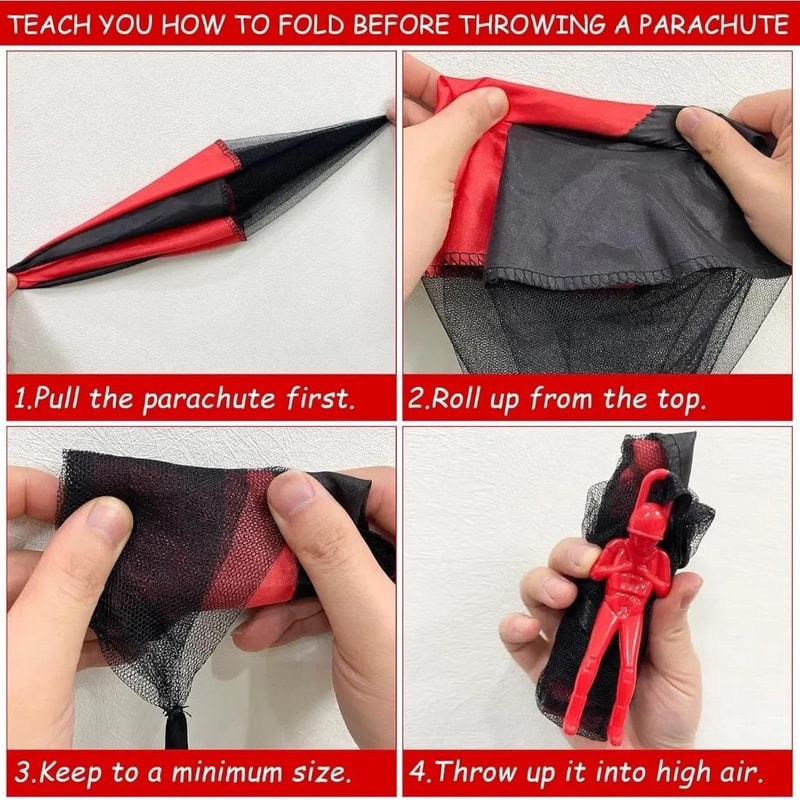 Outdoor Childrens Paratrooper Toy Educational Flying Sport Hand Throwing Mini Soldier Parachute 2