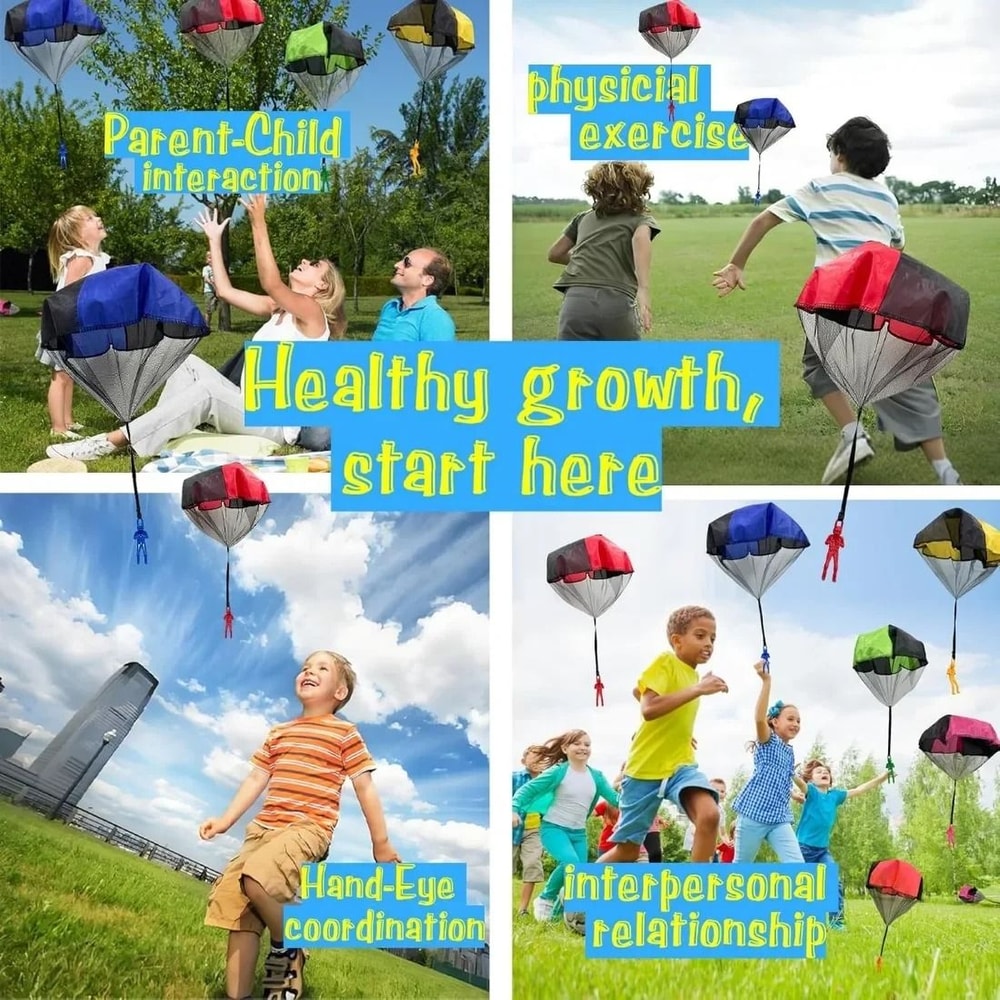 Outdoor Childrens Paratrooper Toy Educational Flying Sport Hand Throwing Mini Soldier Parachute 3