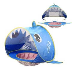 2 in 1 waterproof sun shelter uv-protecting baby beach tent with built-in pool