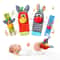 4Pcs Baby Rattles Toys Animal Socks And Wrist Strap Set For Infants 012 Months 1