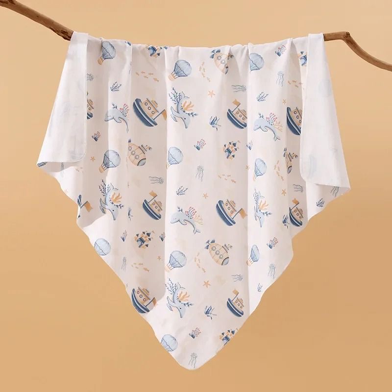85x85cm Pure Cotton Muslin Swaddle Blanket Baby Receiving Blanket For Newborns 6