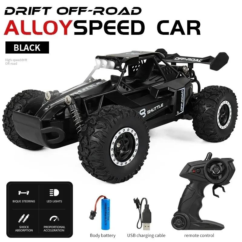 HighSpeed 1 16 RC OffRoad Car 20KMH With LED Lights And 24G Remote Control 4