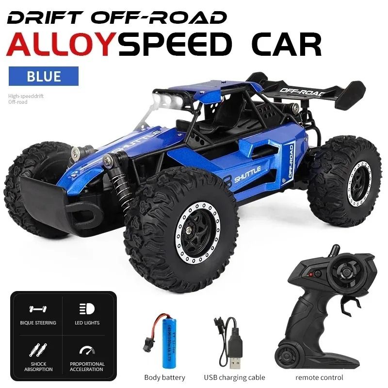 HighSpeed 1 16 RC OffRoad Car 20KMH With LED Lights And 24G Remote Control 23