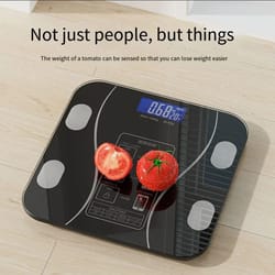 smart bluetooth body fat scale with led digital display and mobile app synchronization
