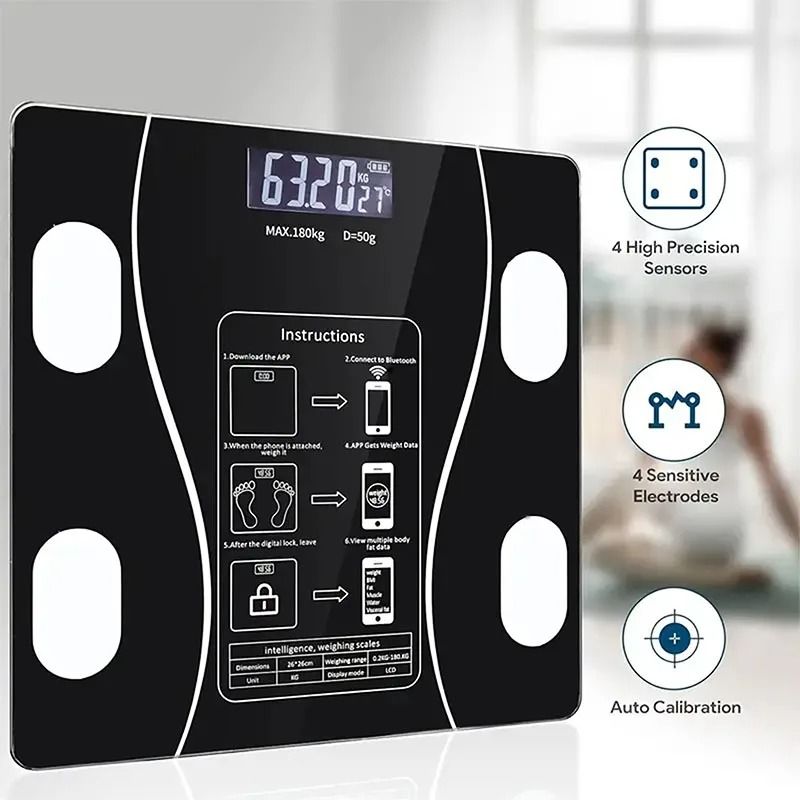 Smart Bluetooth Body Fat Scale With LED Digital Display And Mobile App Synchronization 2