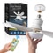 LED 40W Ceiling Fan Light E27 With Remote Control Dimmable For Living Room And Study 0
