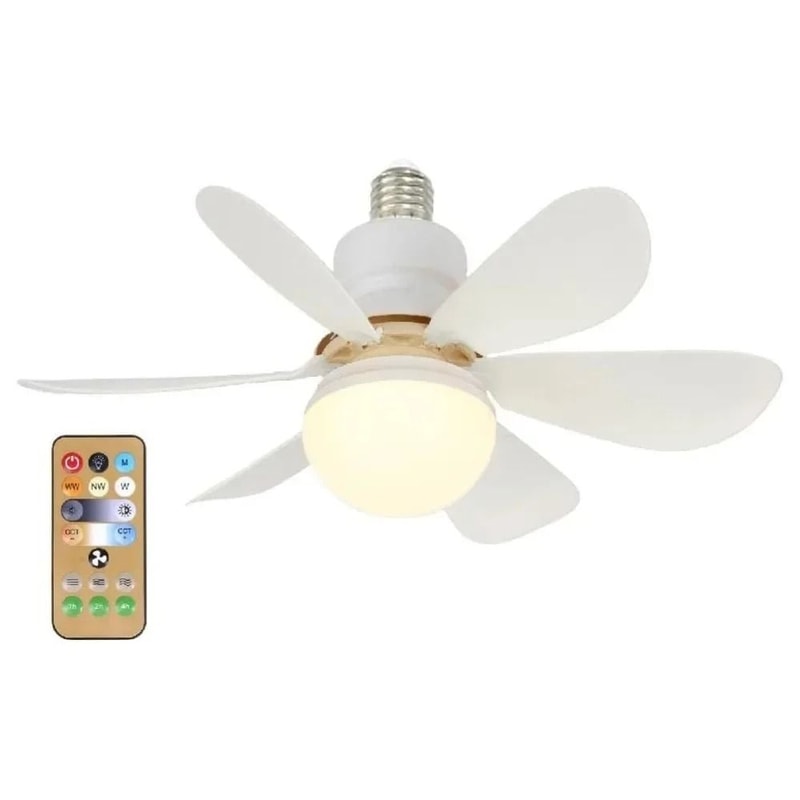 LED 40W Ceiling Fan Light E27 With Remote Control Dimmable For Living Room And Study 7