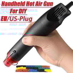 220v/110v mini hot air gun diy tool with supporting seat for crafts and soldering