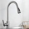 304 Stainless Steel PullOut Kitchen Sink Faucet Deck Mounted Mixer With Stream Sprayer 24