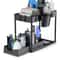 2 Tier Under Sink Organizer Sliding Cabinet Basket Storage Rack With Hooks And Hanging Cup 11