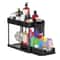 2 Tier Under Sink Organizer Sliding Cabinet Basket Storage Rack With Hooks And Hanging Cup 7