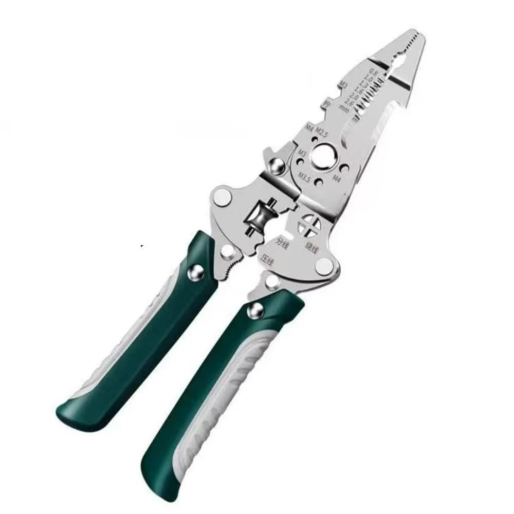 Multipurpose 420J2 Stainless Steel Wire Stripper Crimper And Cable Cutter Pliers 7