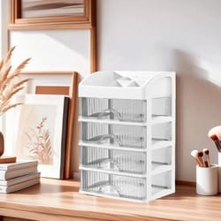 high-capacity desktop organizer transparent drawer-style box for jewelry, skin care, and cosmetics