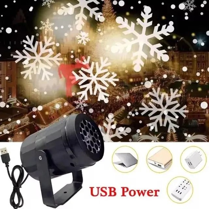 2025 LED Rotating Dynamic USB Projector Indoor Fairy Lights For Christmas And Home Decor 6