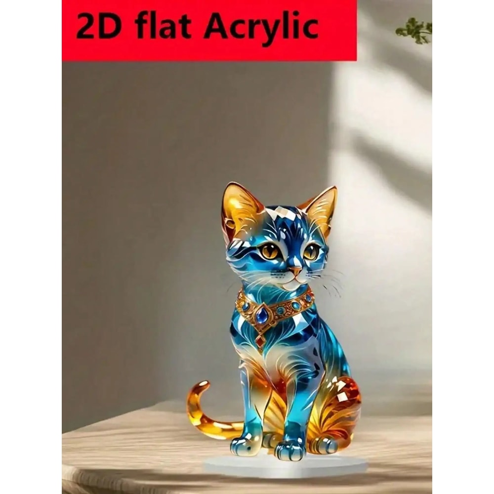 Elegant Exotic Cat Tabletop Decoration Animal Themed Home And Office Sculpture 6