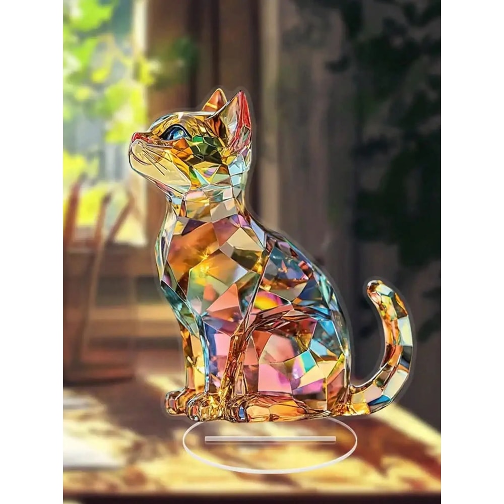 Elegant Exotic Cat Tabletop Decoration Animal Themed Home And Office Sculpture 7