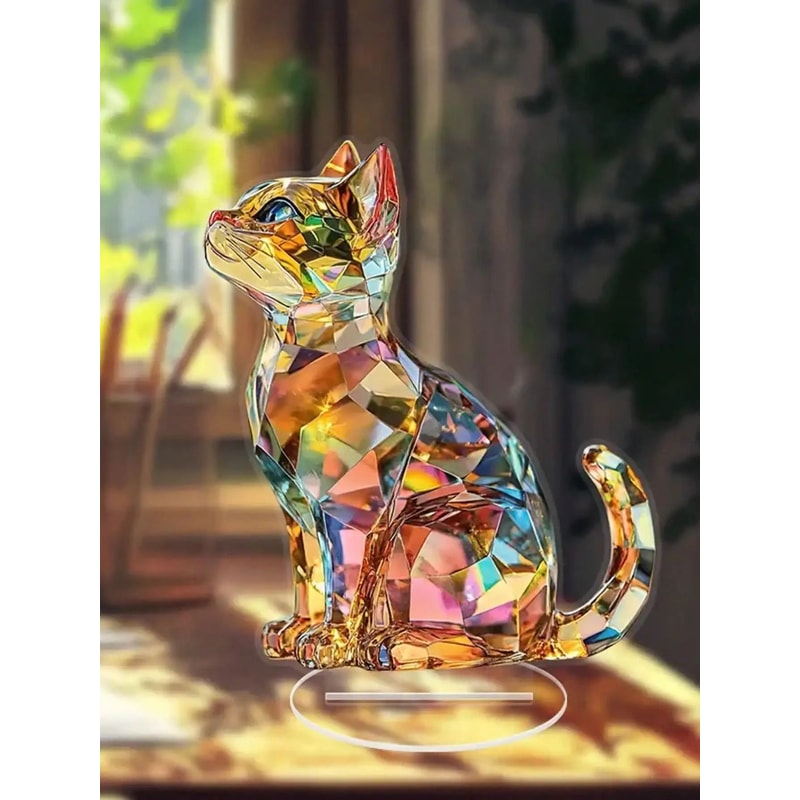 Elegant Exotic Cat Tabletop Decoration Animal Themed Home And Office Sculpture 7