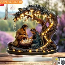 nativity scene desktop decoration classic acrylic home and office ornament