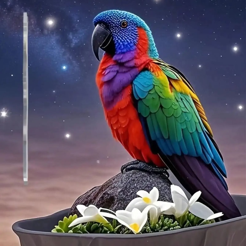 Bright And Colorful Parrot Garden Stake Outdoor Terrace And Lawn Decoration 2