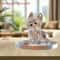 Flat Crystal Dog Ornament Small And Fun Decorative Statue For Bedroom And Office 0