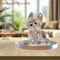 Flat Crystal Dog Ornament Small And Fun Decorative Statue For Bedroom And Office 0