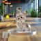 Flat Crystal Dog Ornament Small And Fun Decorative Statue For Bedroom And Office 2