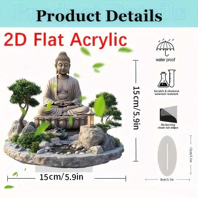 Lotus Terrace Buddha Statue Acrylic Home And Office Decoration For Buddhist Enthusiasts 10