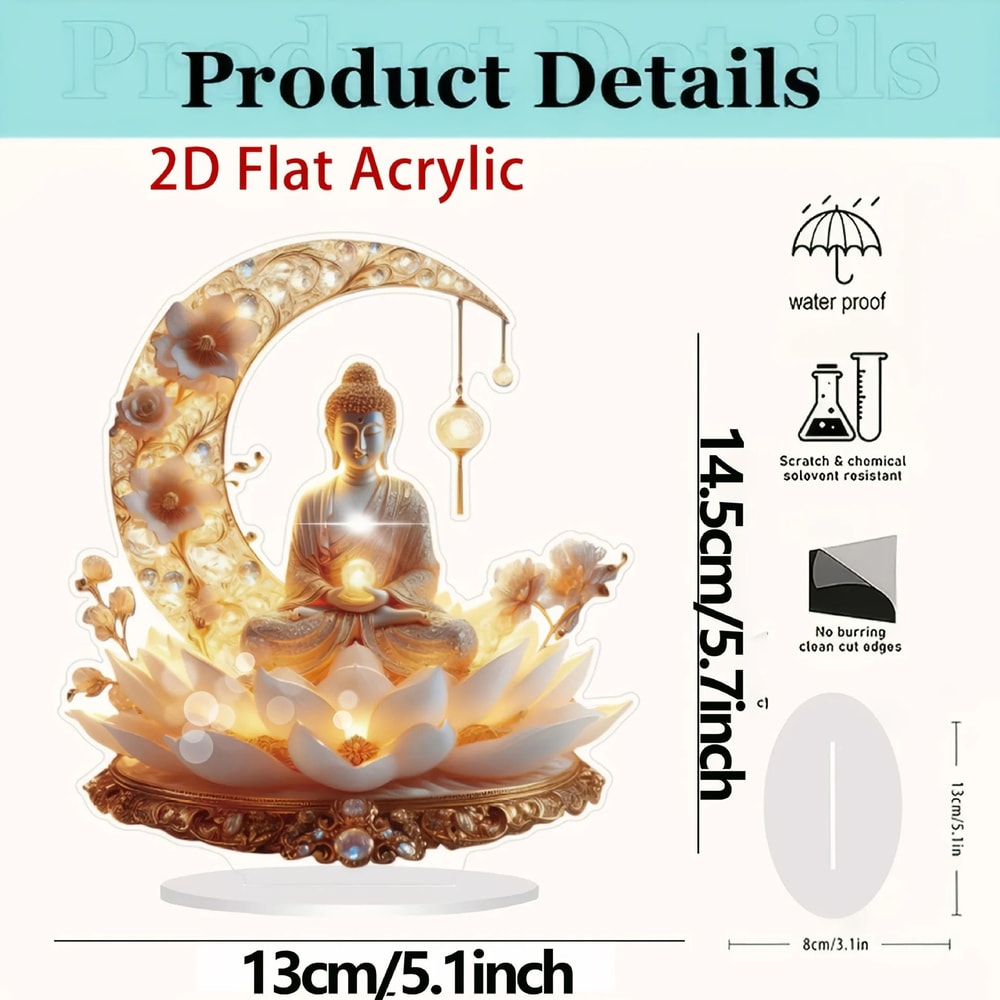 Lotus Terrace Buddha Statue Acrylic Home And Office Decoration For Buddhist Enthusiasts 2