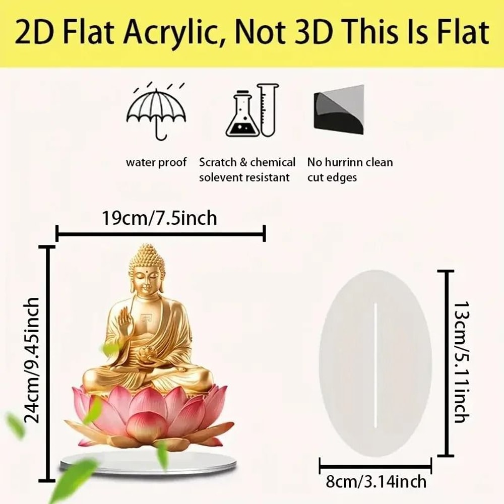 Lotus Terrace Buddha Statue Acrylic Home And Office Decoration For Buddhist Enthusiasts 7