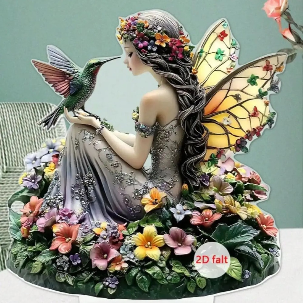 Fairy Butterfly Statue Decoration For Home And Office With Easy To Install Base 4