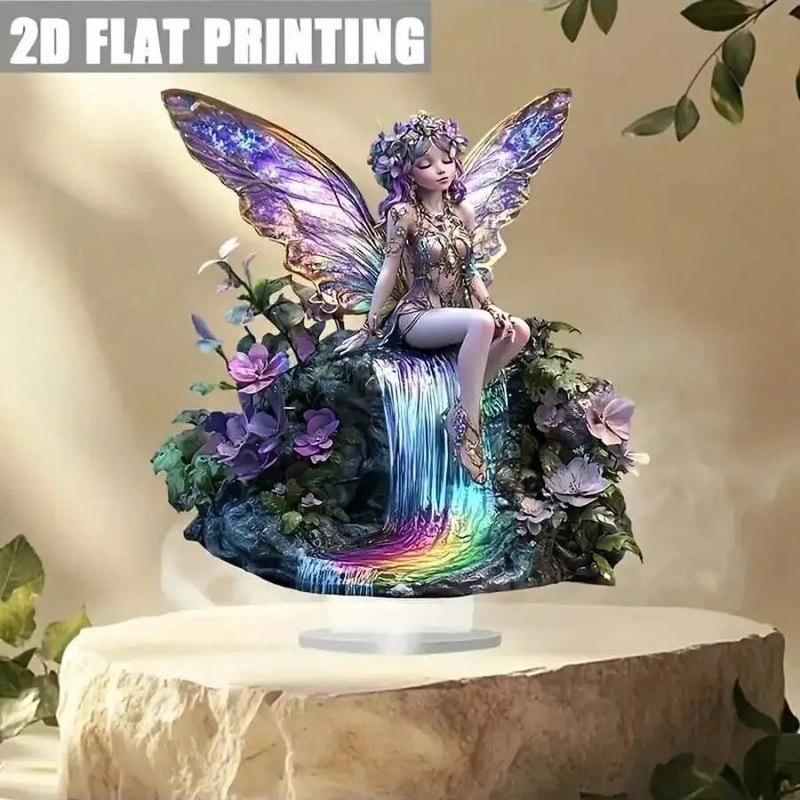 Fairy Butterfly Statue Decoration For Home And Office With Easy To Install Base 5