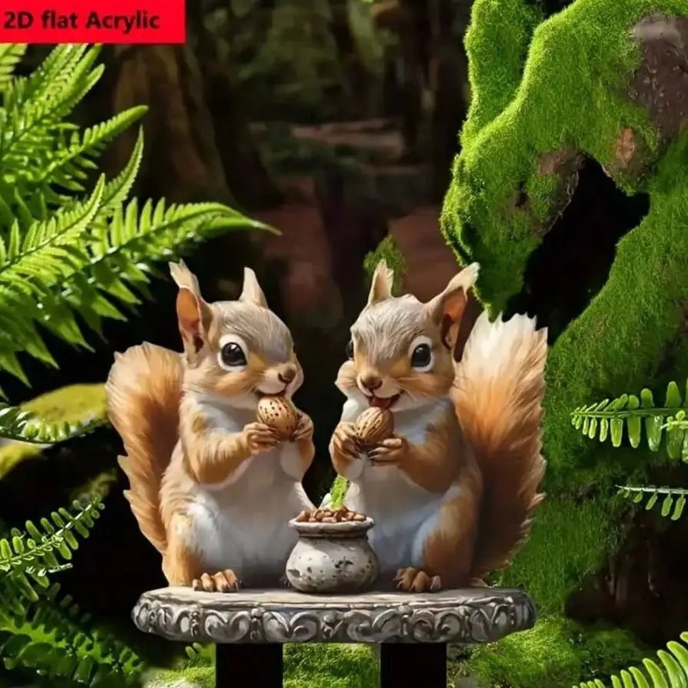 Classic Bohemian Squirrel Garden Stake Animal Themed Outdoor Decoration 6