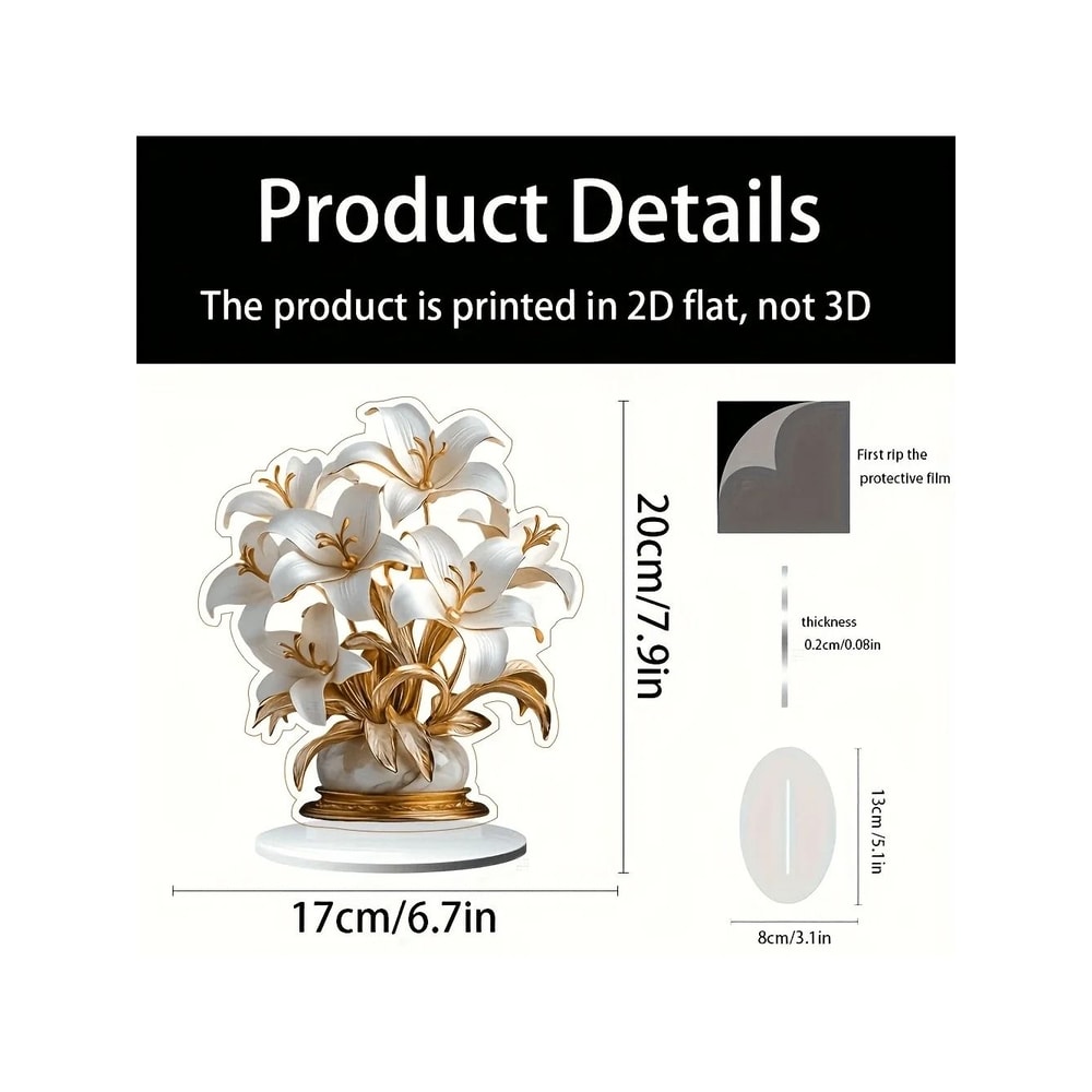 Table Flower Decoration Desktop Plaque For Living Room Bedroom And Office 9