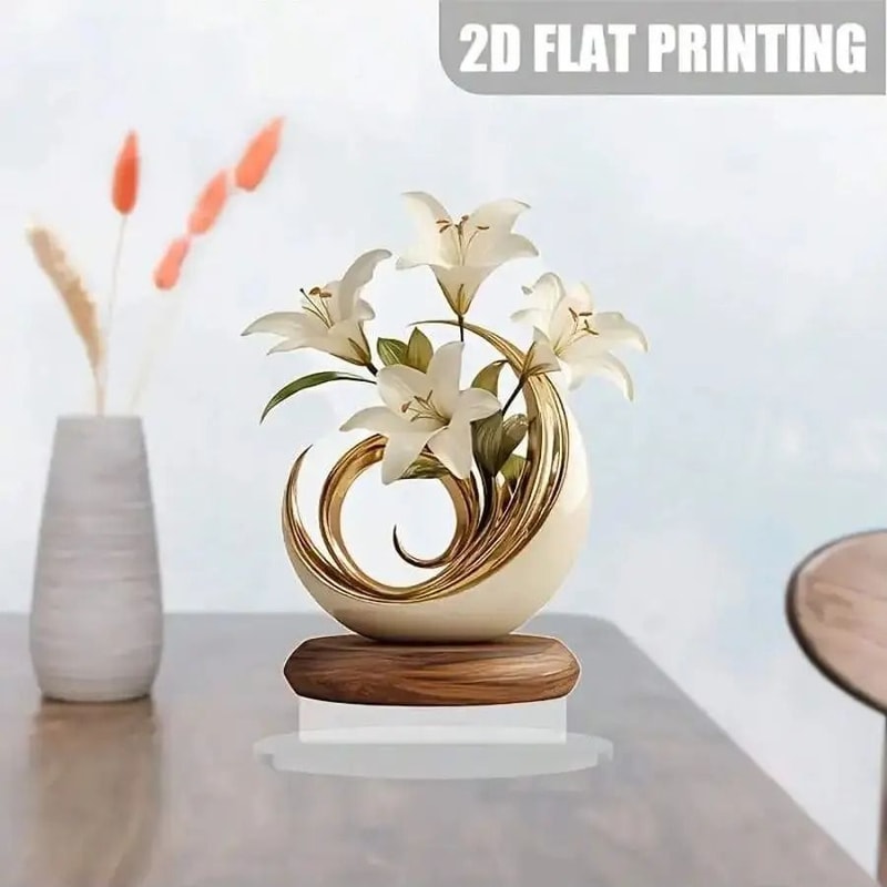 Table Flower Decoration Desktop Plaque For Living Room Bedroom And Office 2