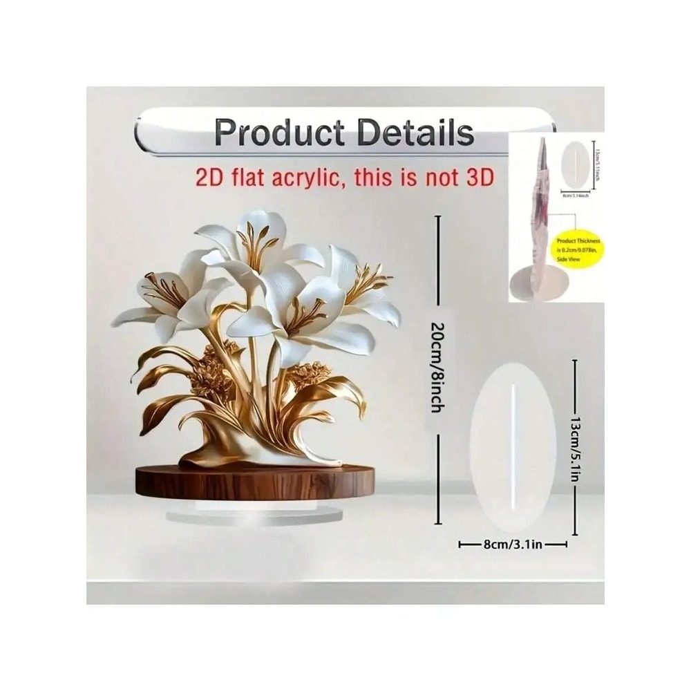 Table Flower Decoration Desktop Plaque For Living Room Bedroom And Office 8