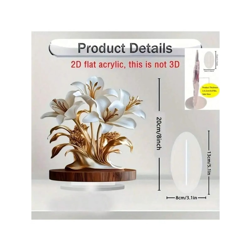 Table Flower Decoration Desktop Plaque For Living Room Bedroom And Office 8