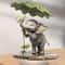 Bohemian Style Elephant Decoration Ornament With Lotus Leaf Umbrella 0
