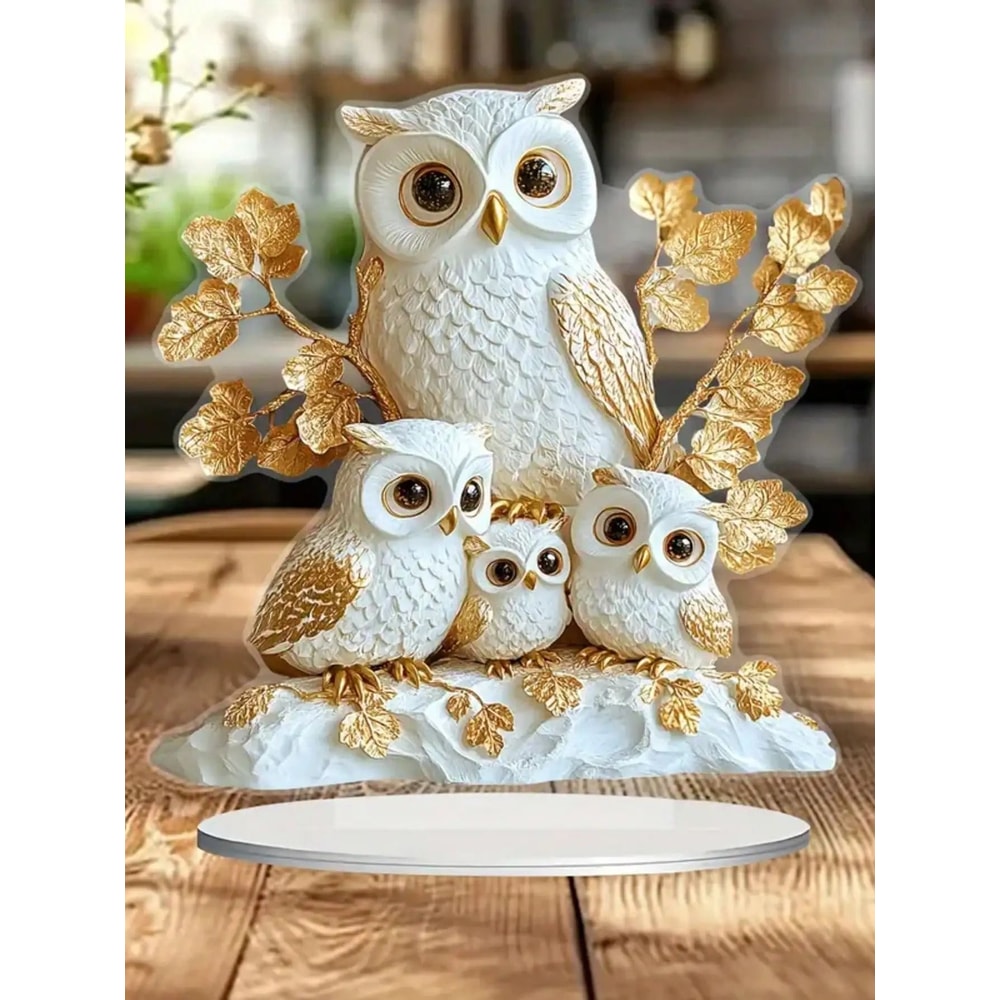 Owl Family Ornament Anime Themed Collectible Home And Office Decoration 0