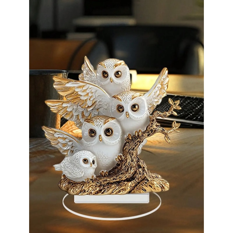 Owl Family Ornament Anime Themed Collectible Home And Office Decoration 14