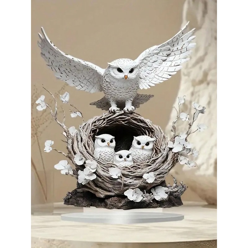 Owl Family Ornament Anime Themed Collectible Home And Office Decoration 17