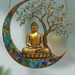 enchanting buddha sun visor suncatcher religious spiritual home and garden decor