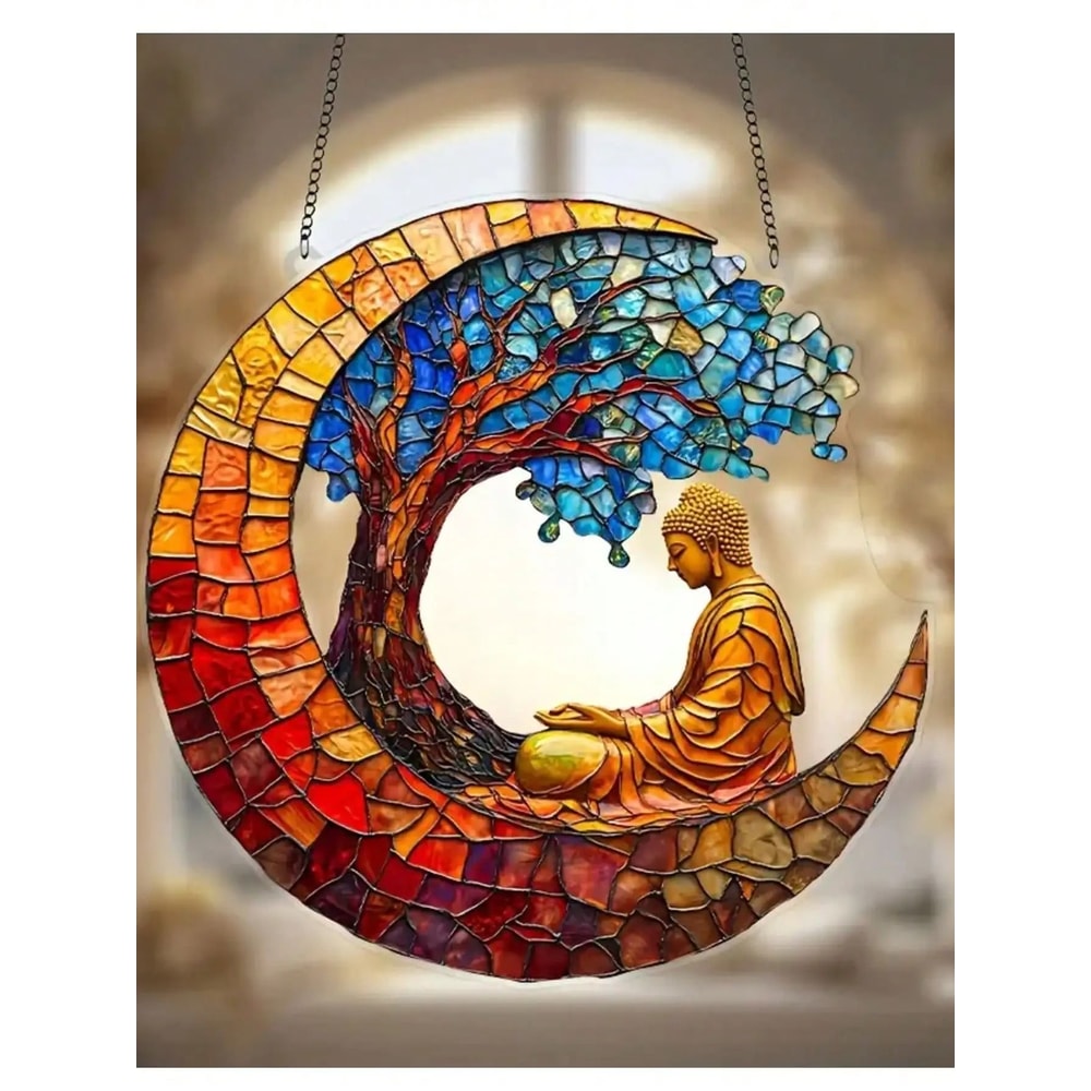 Enchanting Buddha Sun Visor Suncatcher Religious Spiritual Home And Garden Decor 9