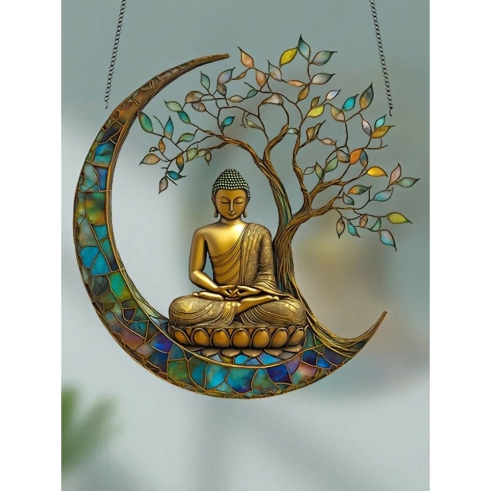 Enchanting Buddha Sun Visor Suncatcher Religious Spiritual Home And Garden Decor 7