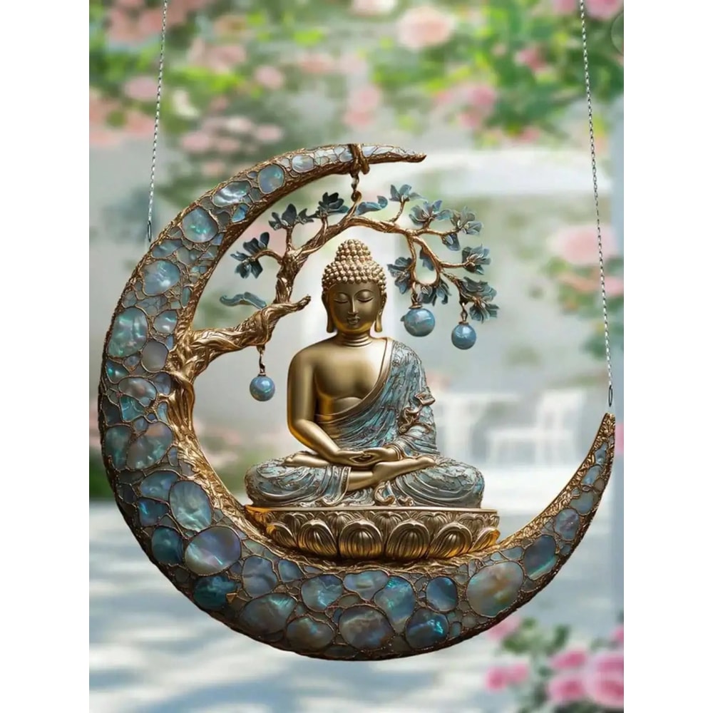 Enchanting Buddha Sun Visor Suncatcher Religious Spiritual Home And Garden Decor 8