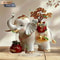 Golden Elephant Statue Cartoon Style Symbol Of Auspiciousness And Wealth Decoration 3