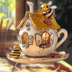 simulated honeycomb shaped teapot decorative plaque multi-functional kitchen and dining table decor